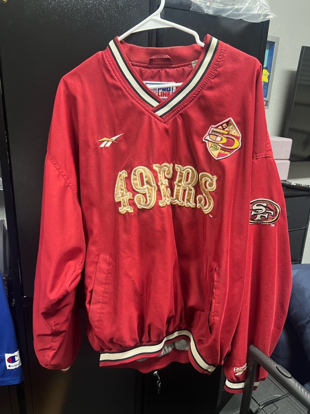 Reebok Red San Francisco 49ers Pullover